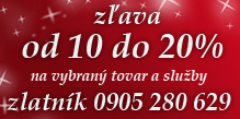 Zľava od 10 do 20 %